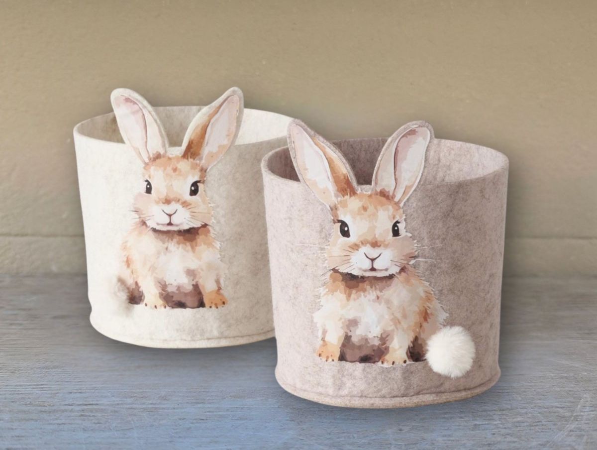 Cestino in feltro Coniglietto