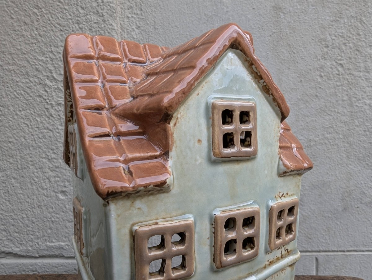 Casa porta candela Beige - | Idee regalo, artigianato, arredamento, design, tessuti e tombolo | Milleidee di Alessandro Magrini, Anghiari, Toscana