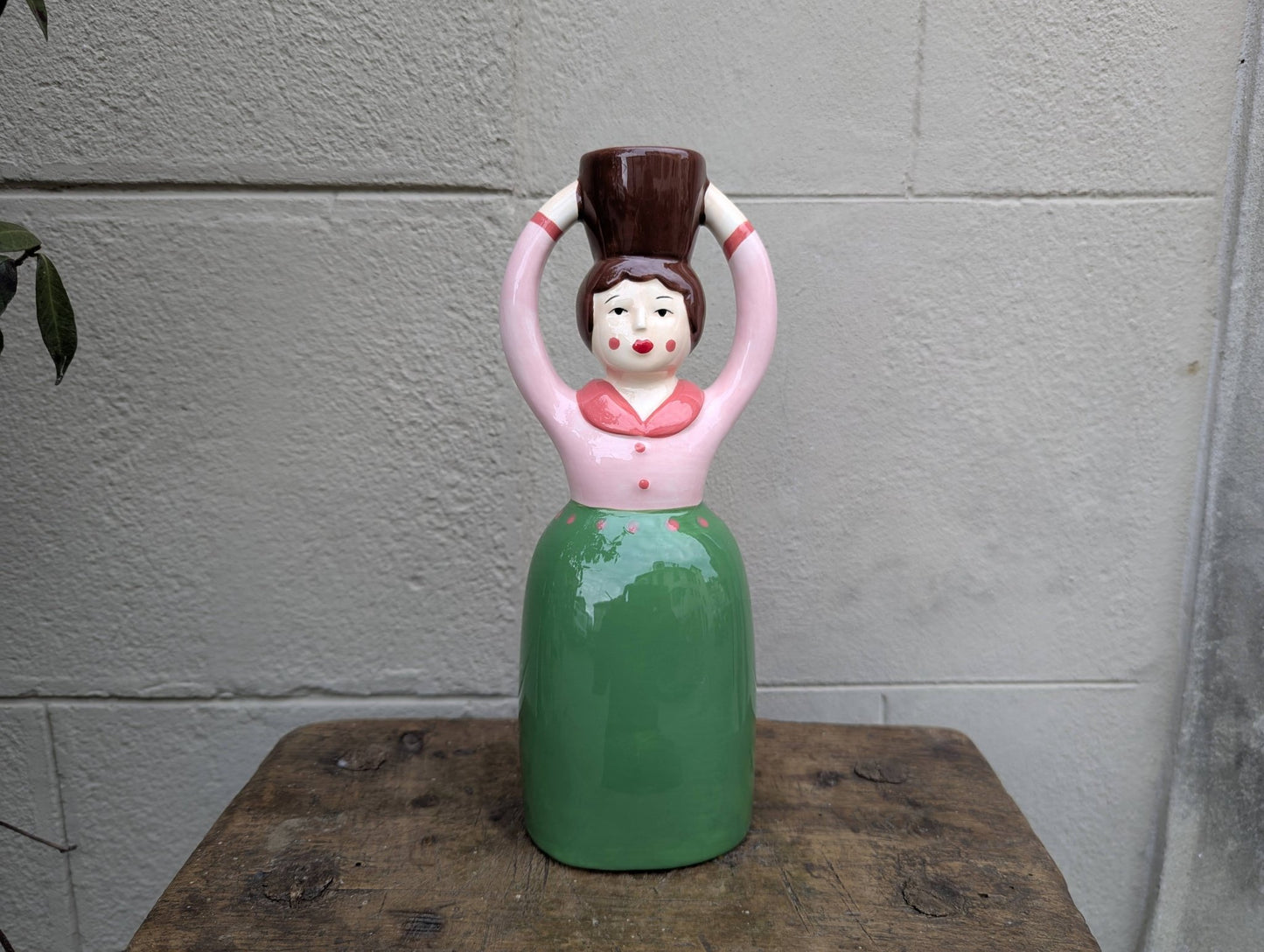 Donna porta candela - | Idee regalo, artigianato, arredamento, design, tessuti e tombolo | Milleidee di Alessandro Magrini, Anghiari, Toscana