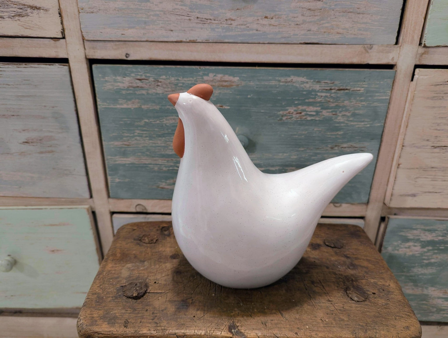 Gallina Bianca ceramica - | Idee regalo, artigianato, arredamento, design, tessuti e tombolo | Milleidee di Alessandro Magrini, Anghiari, Toscana