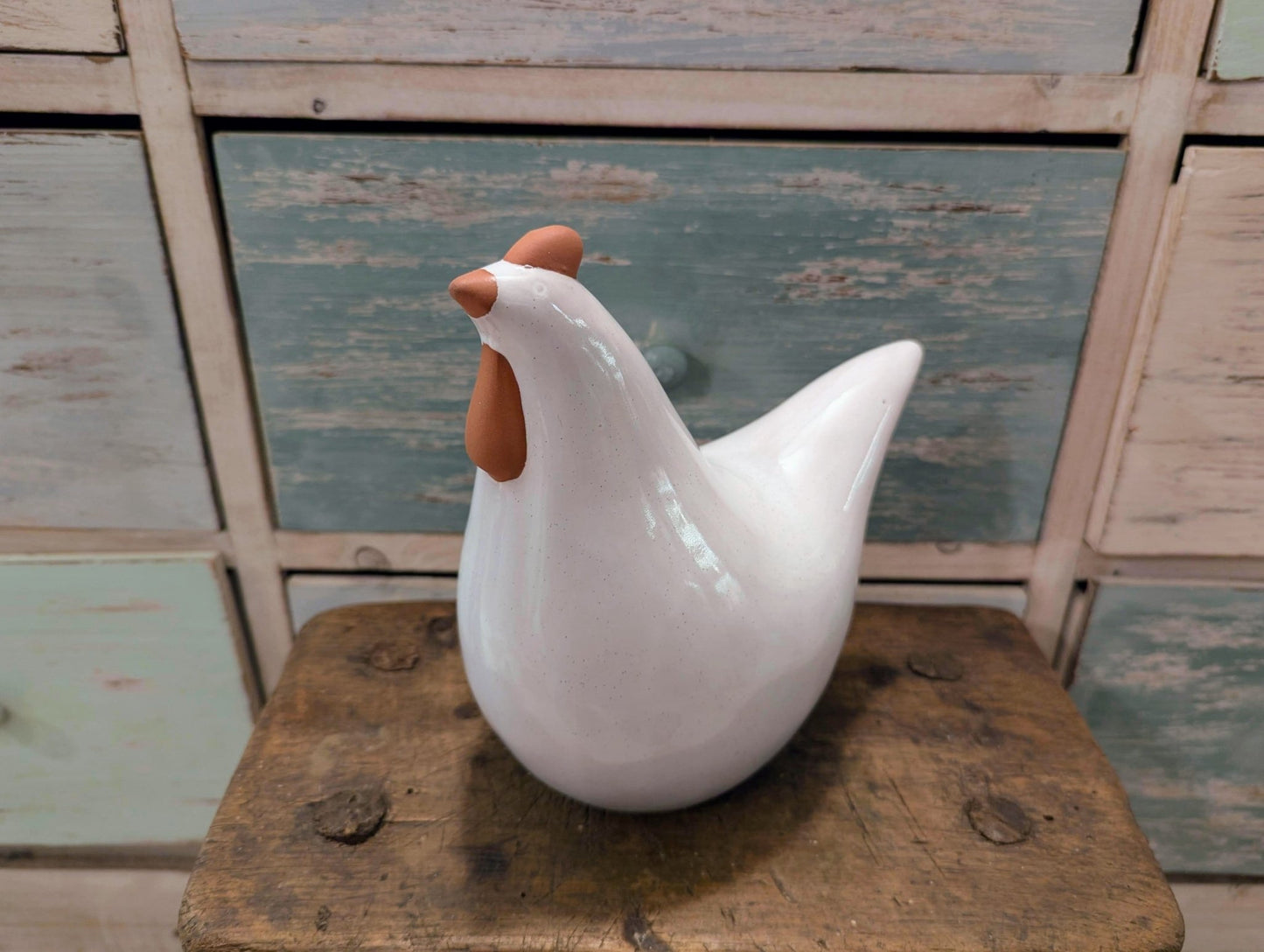Gallina Bianca ceramica - | Idee regalo, artigianato, arredamento, design, tessuti e tombolo | Milleidee di Alessandro Magrini, Anghiari, Toscana