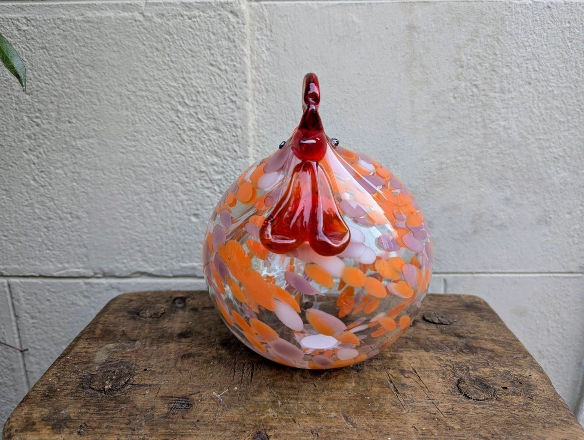 Gallina in Vetro Soffiato - | Idee regalo, artigianato, arredamento, design, tessuti e tombolo | Milleidee di Alessandro Magrini, Anghiari, Toscana