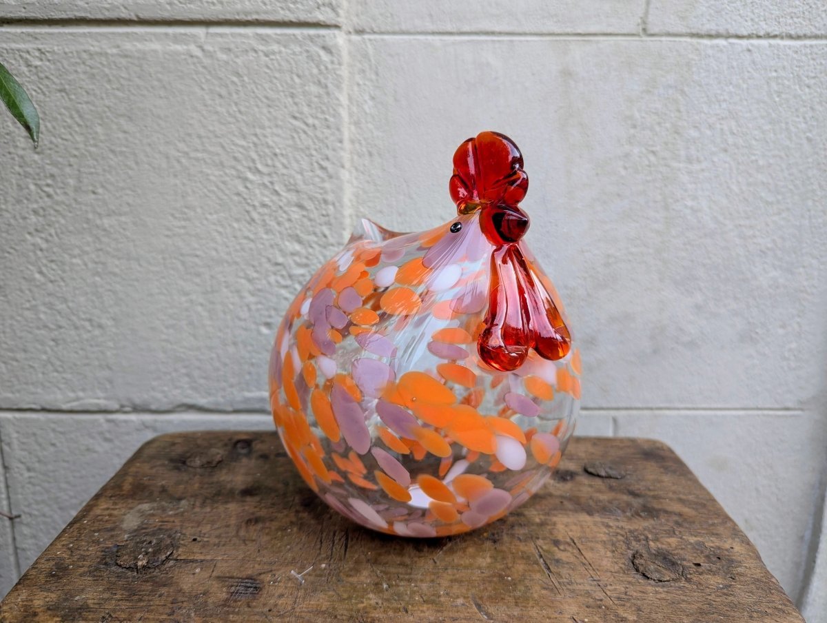 Gallina in Vetro Soffiato - | Idee regalo, artigianato, arredamento, design, tessuti e tombolo | Milleidee di Alessandro Magrini, Anghiari, Toscana