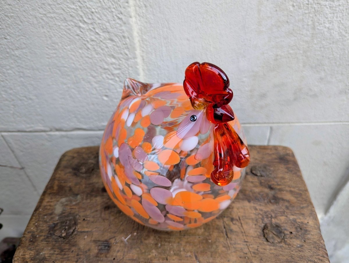 Gallina in Vetro Soffiato - | Idee regalo, artigianato, arredamento, design, tessuti e tombolo | Milleidee di Alessandro Magrini, Anghiari, Toscana