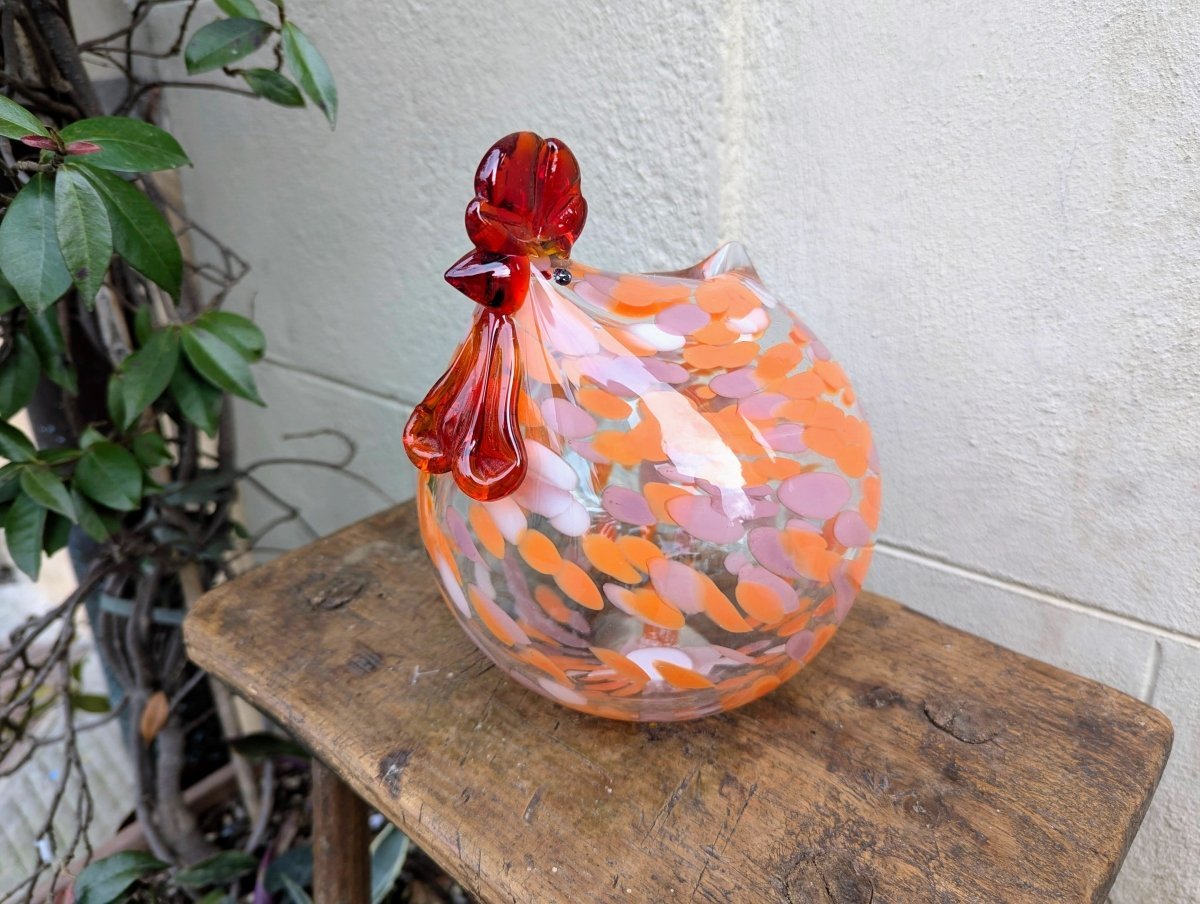 Gallina in Vetro Soffiato - | Idee regalo, artigianato, arredamento, design, tessuti e tombolo | Milleidee di Alessandro Magrini, Anghiari, Toscana