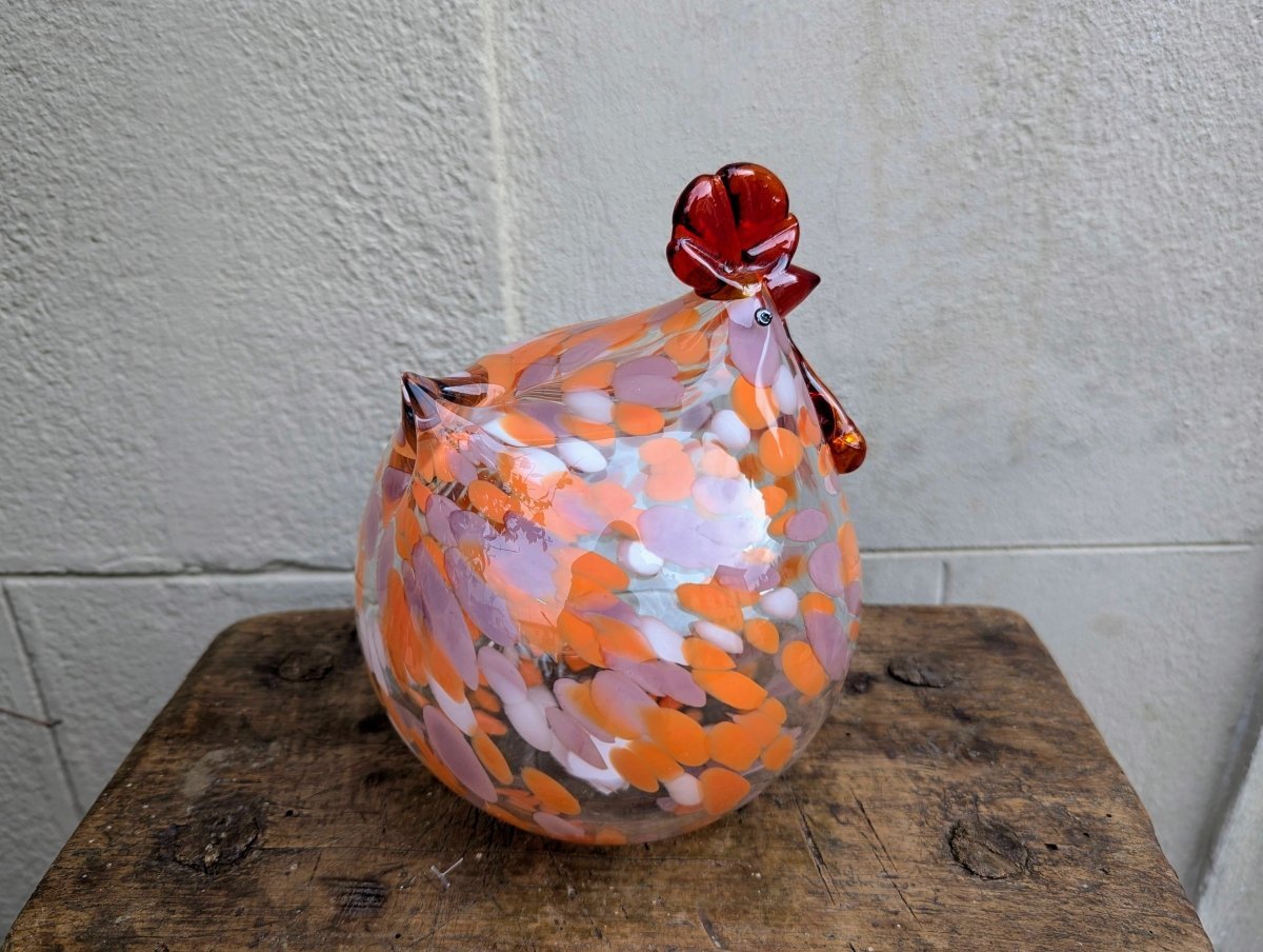 Gallina in Vetro Soffiato - | Idee regalo, artigianato, arredamento, design, tessuti e tombolo | Milleidee di Alessandro Magrini, Anghiari, Toscana