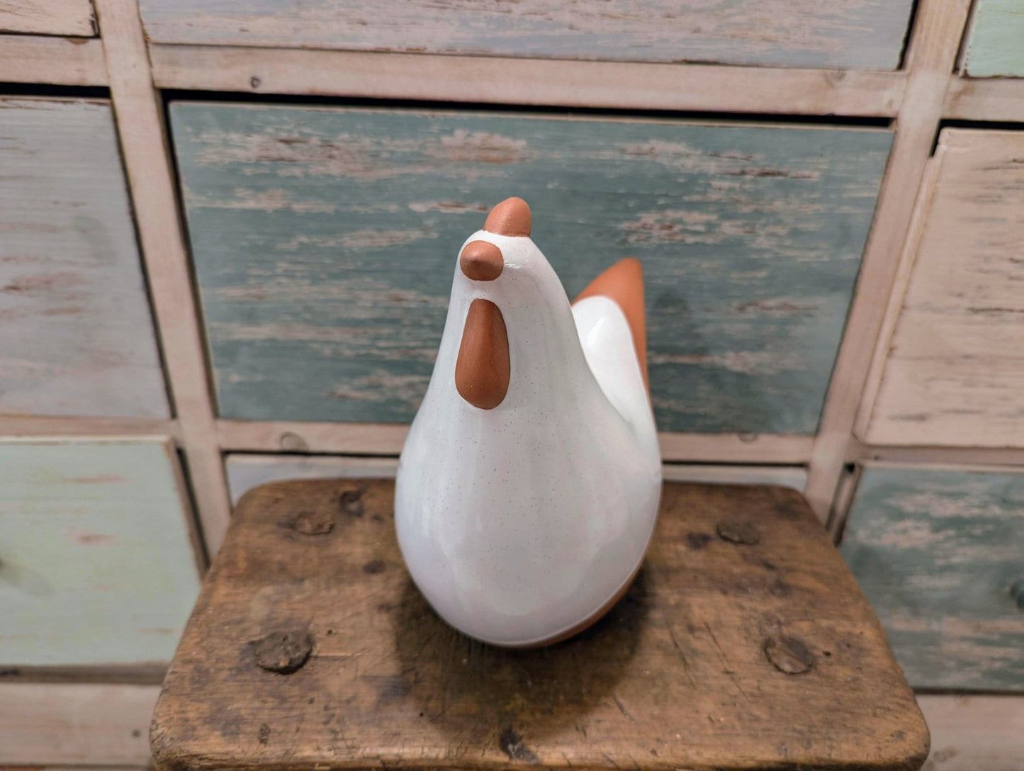 Gallo Bianco ceramica - | Idee regalo, artigianato, arredamento, design, tessuti e tombolo | Milleidee di Alessandro Magrini, Anghiari, Toscana