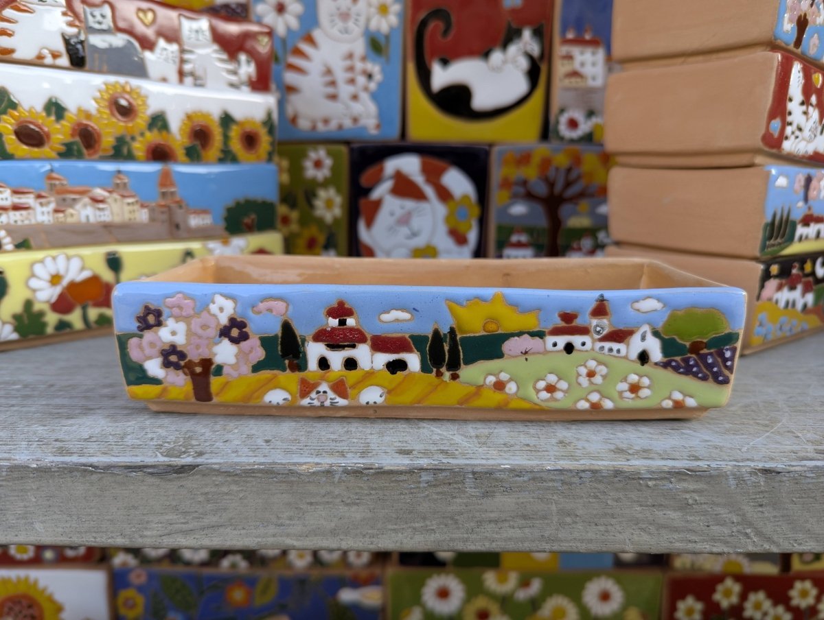 Porta oggetti 18 cm - | Idee regalo, artigianato, arredamento, design, tessuti e tombolo | Milleidee di Alessandro Magrini, Anghiari, Toscana