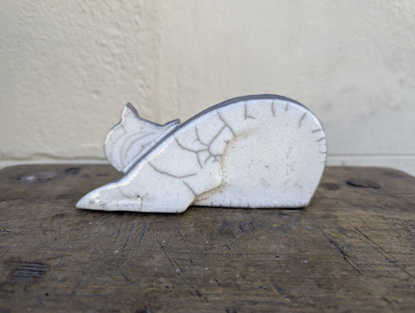 Raku - Gatto Bianco - | Idee regalo, artigianato, arredamento, design, tessuti e tombolo | Milleidee di Alessandro Magrini, Anghiari, Toscana