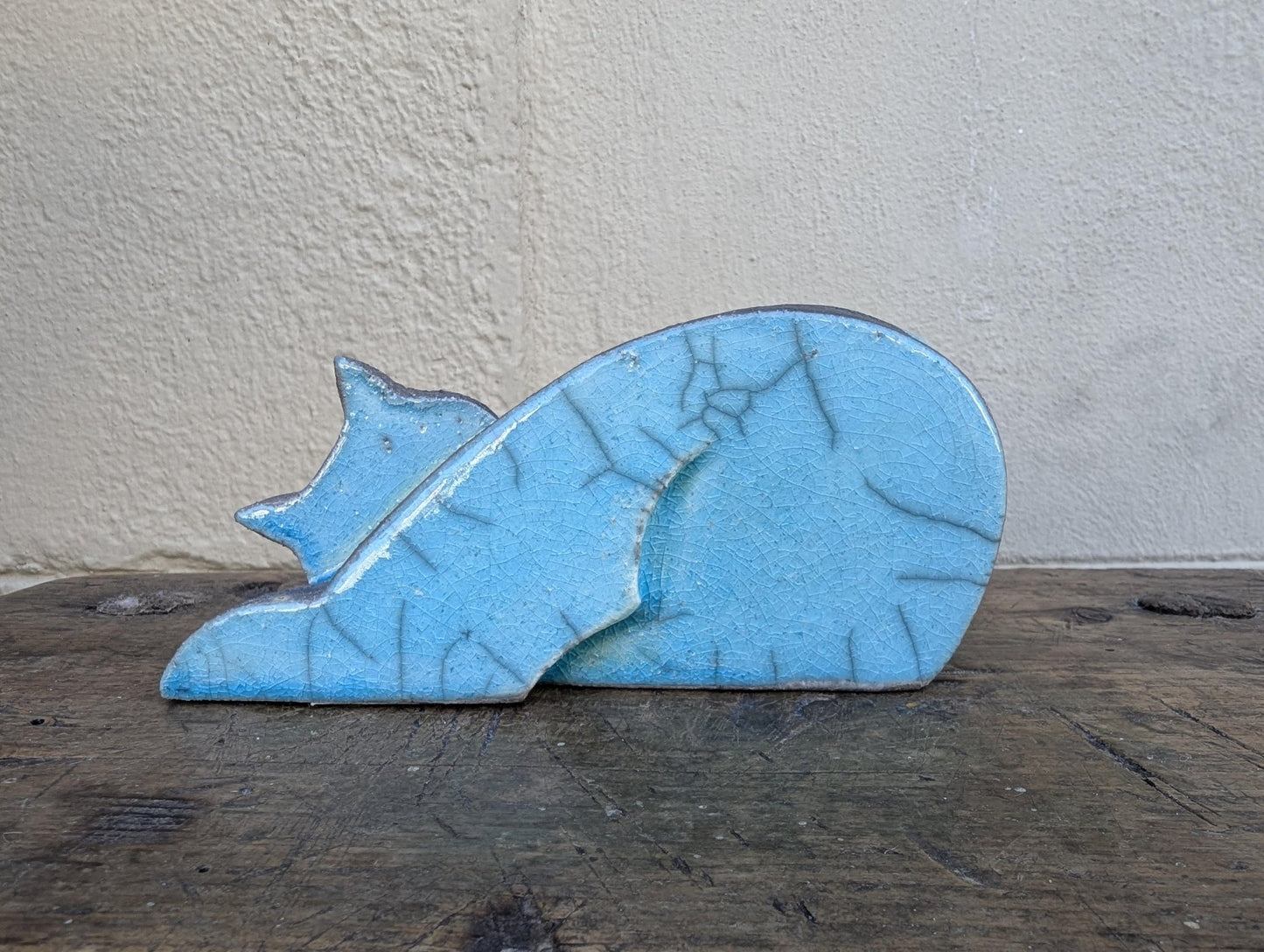 Raku - Gatto Blu - | Idee regalo, artigianato, arredamento, design, tessuti e tombolo | Milleidee di Alessandro Magrini, Anghiari, Toscana