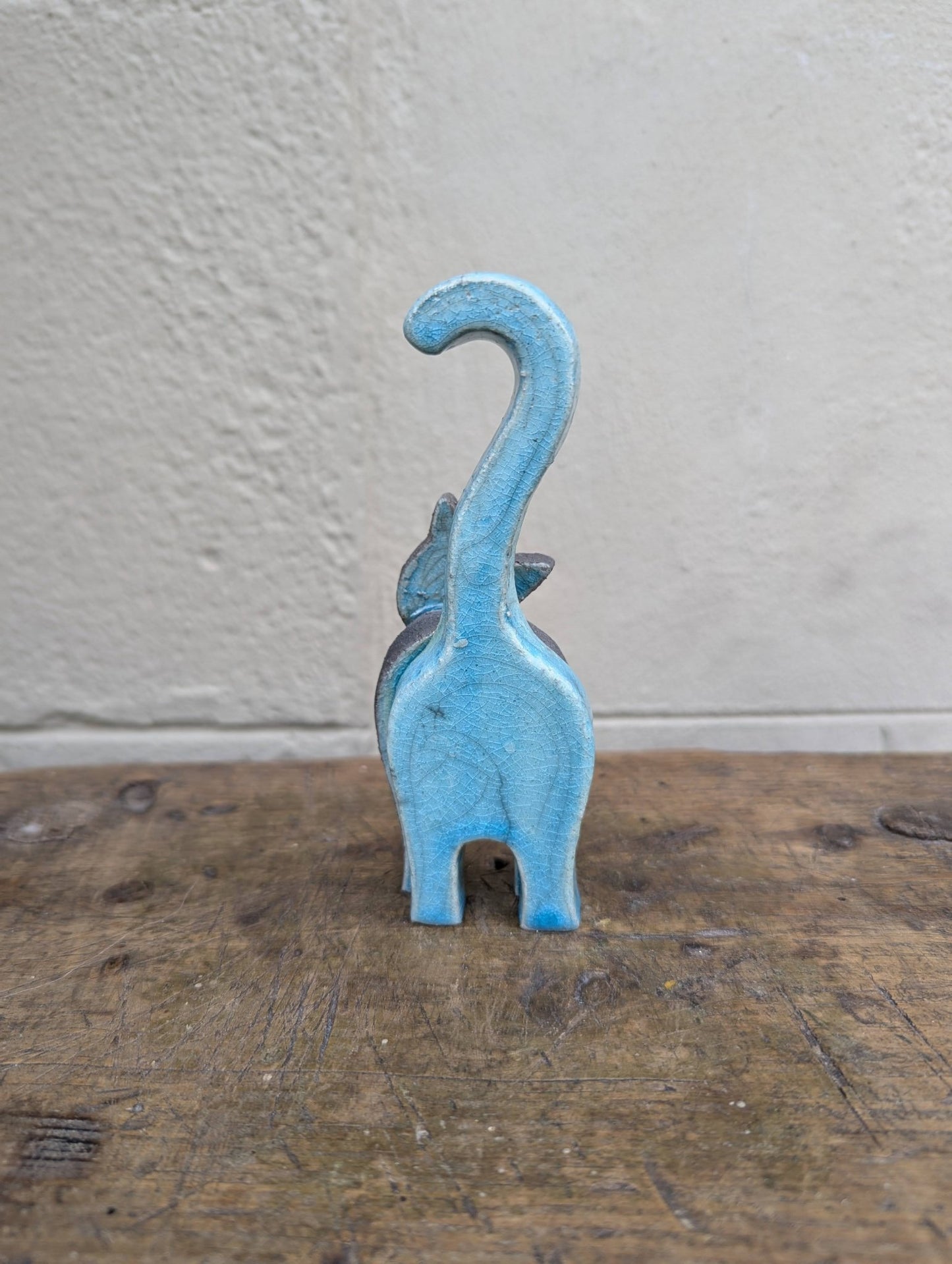 Raku - Gatto Blu - | Idee regalo, artigianato, arredamento, design, tessuti e tombolo | Milleidee di Alessandro Magrini, Anghiari, Toscana
