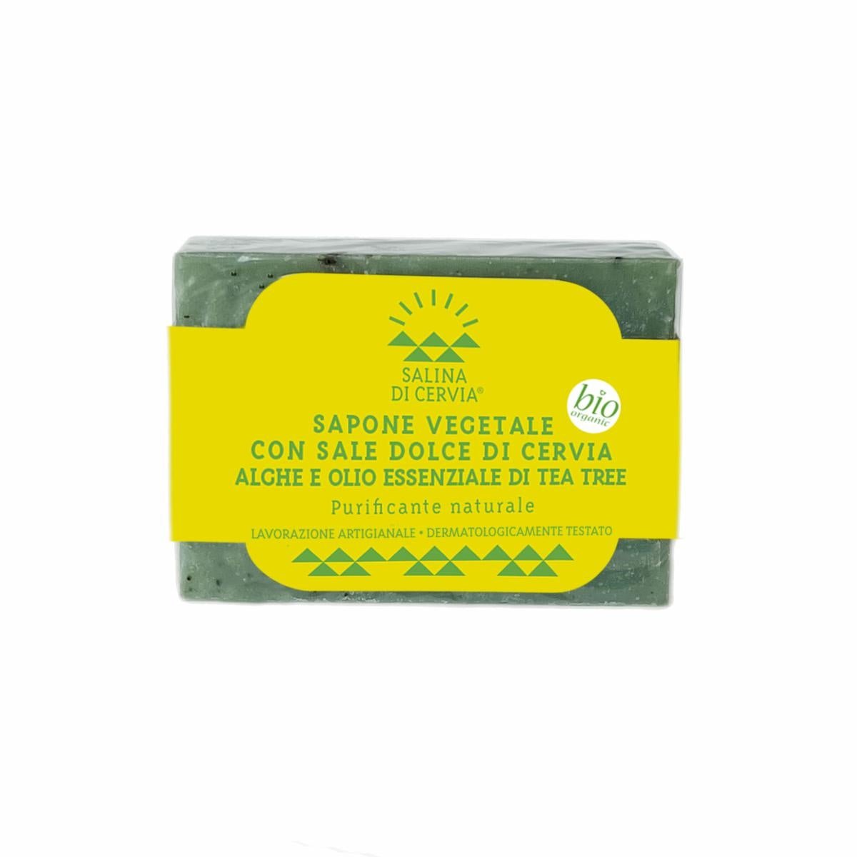 Sapone vegetale bio alle Alghe e Tea Tree Oil al Sale Dolce di Cervia 100g - | Idee regalo, artigianato, arredamento, design, tessuti e tombolo | Milleidee di Alessandro Magrini, Anghiari, Toscana