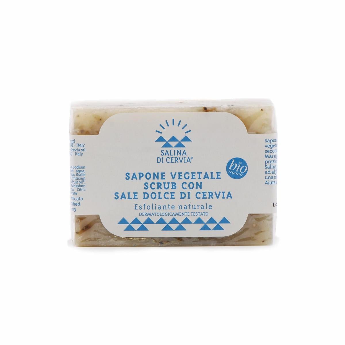 Sapone vegetale bio Scrub esfoliante al Sale Dolce di Cervia 100g - | Idee regalo, artigianato, arredamento, design, tessuti e tombolo | Milleidee di Alessandro Magrini, Anghiari, Toscana