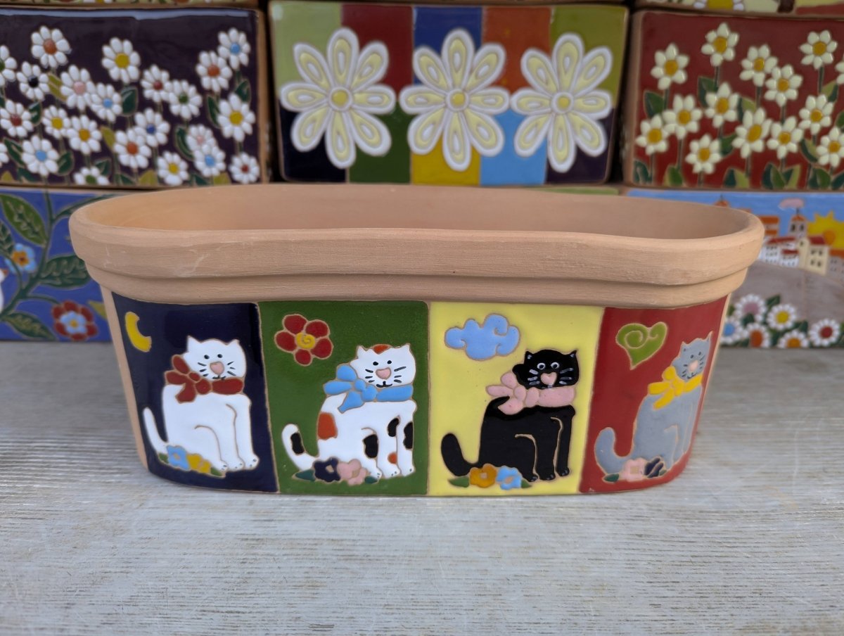 Vasi ovali 26 cm - | Idee regalo, artigianato, arredamento, design, tessuti e tombolo | Milleidee di Alessandro Magrini, Anghiari, Toscana