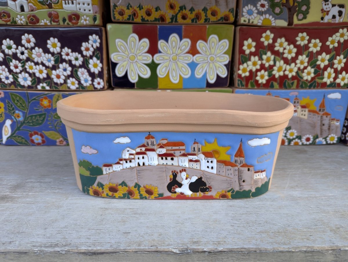 Vasi ovali 26 cm - | Idee regalo, artigianato, arredamento, design, tessuti e tombolo | Milleidee di Alessandro Magrini, Anghiari, Toscana