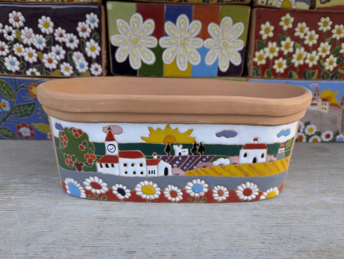Vasi ovali 26 cm - | Idee regalo, artigianato, arredamento, design, tessuti e tombolo | Milleidee di Alessandro Magrini, Anghiari, Toscana
