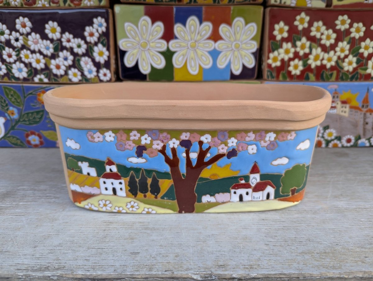 Vasi ovali 26 cm - | Idee regalo, artigianato, arredamento, design, tessuti e tombolo | Milleidee di Alessandro Magrini, Anghiari, Toscana