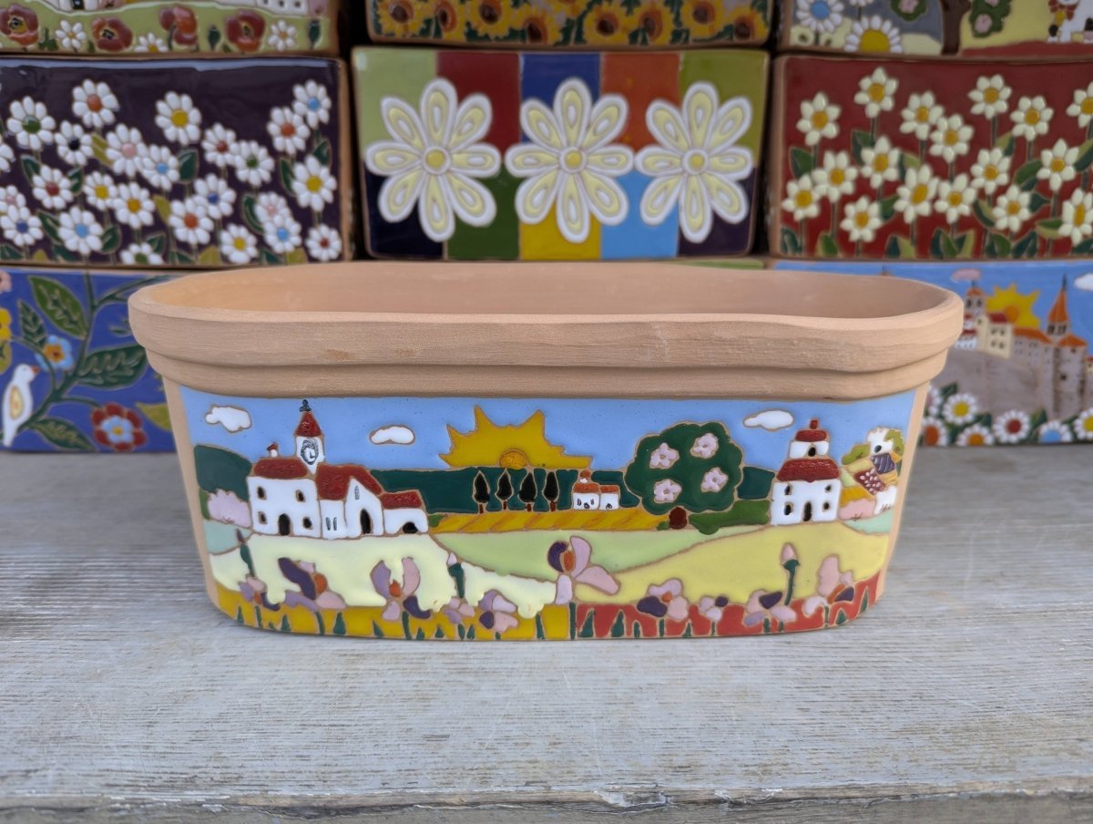 Vasi ovali 26 cm - | Idee regalo, artigianato, arredamento, design, tessuti e tombolo | Milleidee di Alessandro Magrini, Anghiari, Toscana