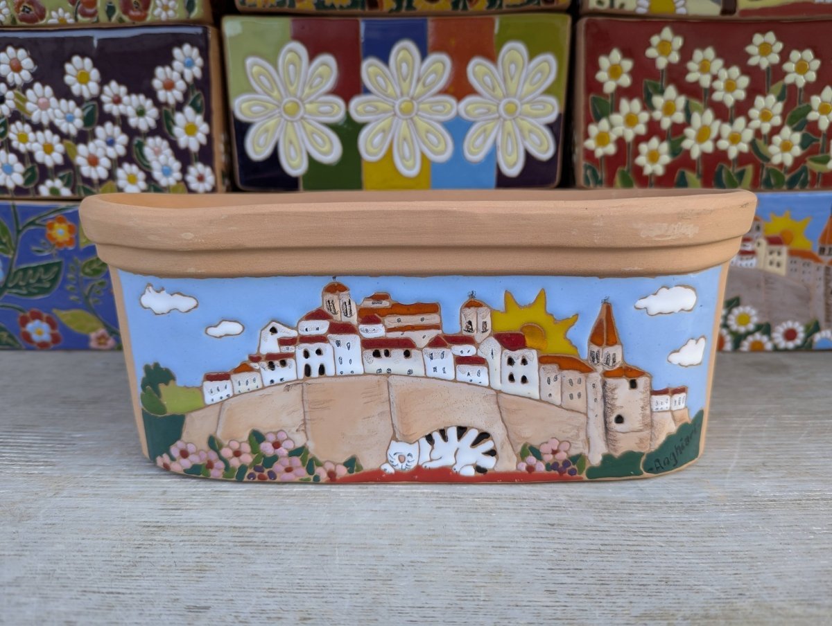 Vasi ovali 26 cm - | Idee regalo, artigianato, arredamento, design, tessuti e tombolo | Milleidee di Alessandro Magrini, Anghiari, Toscana