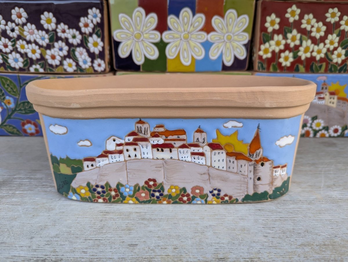 Vasi ovali 26 cm - | Idee regalo, artigianato, arredamento, design, tessuti e tombolo | Milleidee di Alessandro Magrini, Anghiari, Toscana