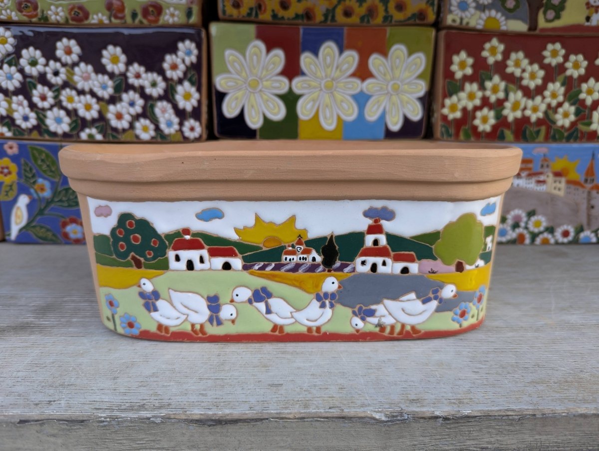 Vasi ovali 26 cm - | Idee regalo, artigianato, arredamento, design, tessuti e tombolo | Milleidee di Alessandro Magrini, Anghiari, Toscana