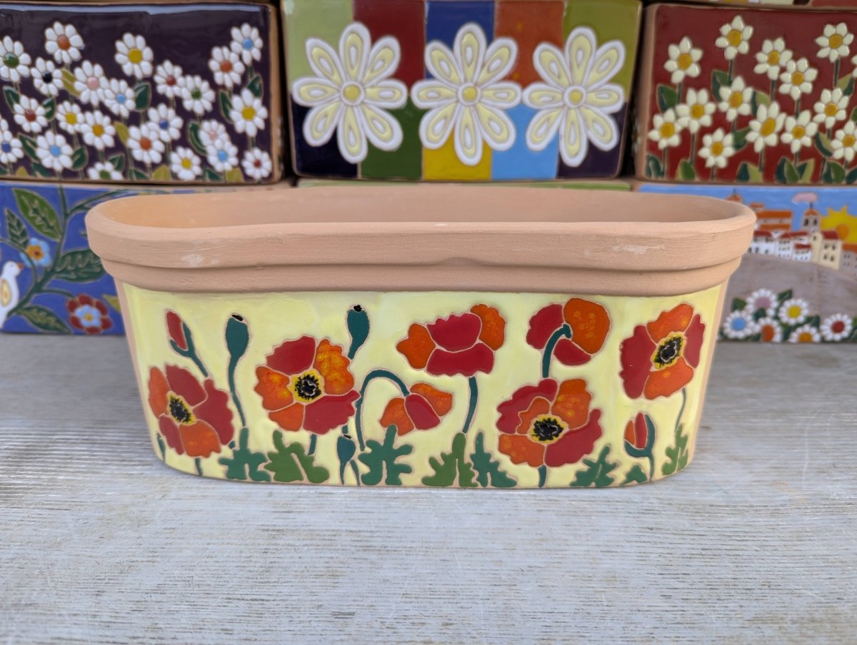 Vasi ovali 26 cm - | Idee regalo, artigianato, arredamento, design, tessuti e tombolo | Milleidee di Alessandro Magrini, Anghiari, Toscana