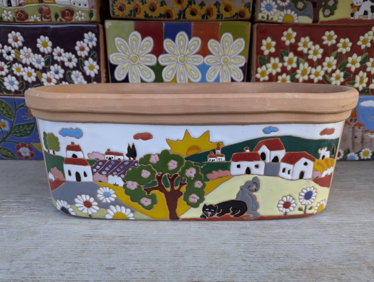 Vasi ovali 32 cm - | Idee regalo, artigianato, arredamento, design, tessuti e tombolo | Milleidee di Alessandro Magrini, Anghiari, Toscana