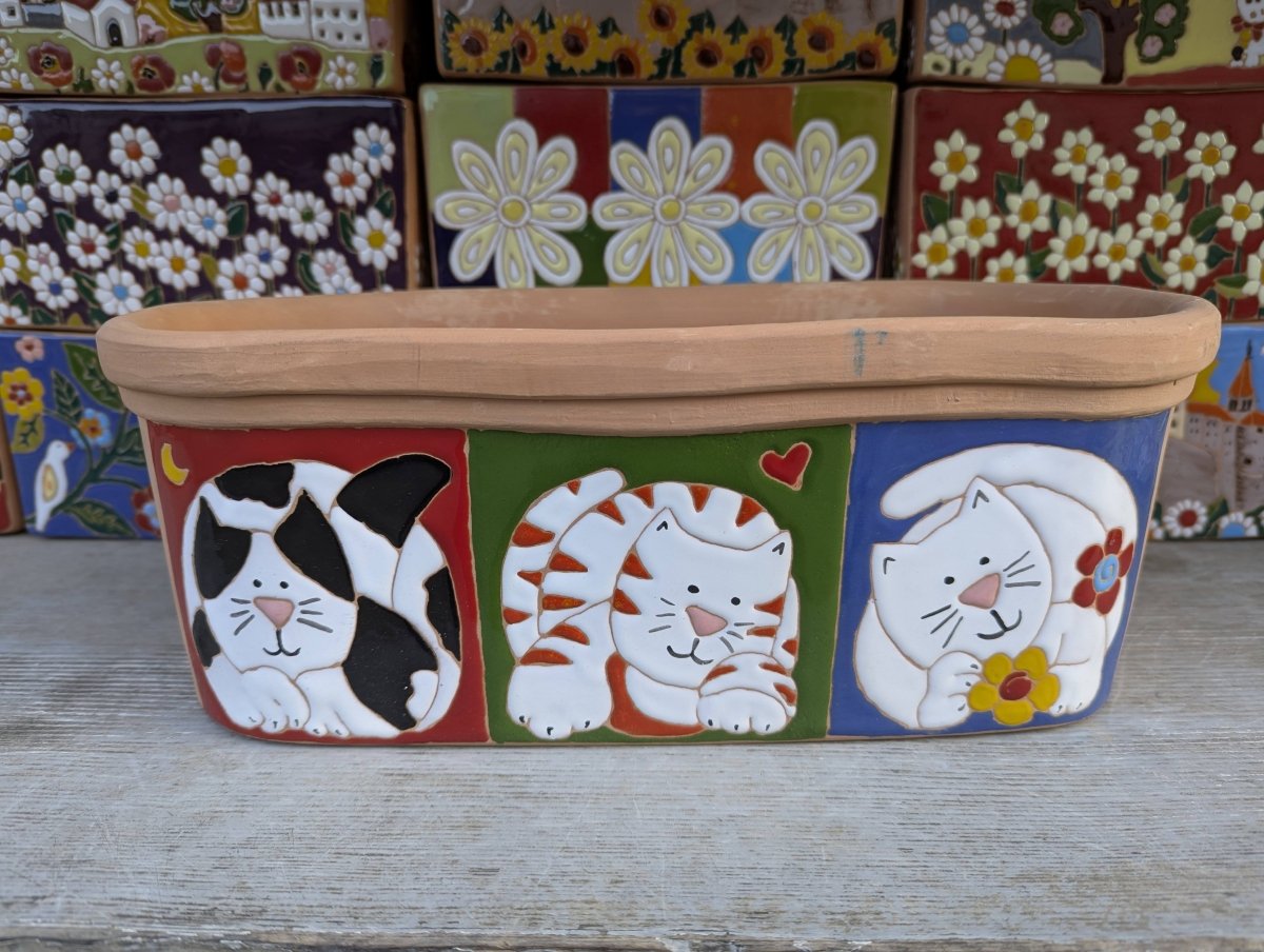 Vasi ovali 32 cm - | Idee regalo, artigianato, arredamento, design, tessuti e tombolo | Milleidee di Alessandro Magrini, Anghiari, Toscana