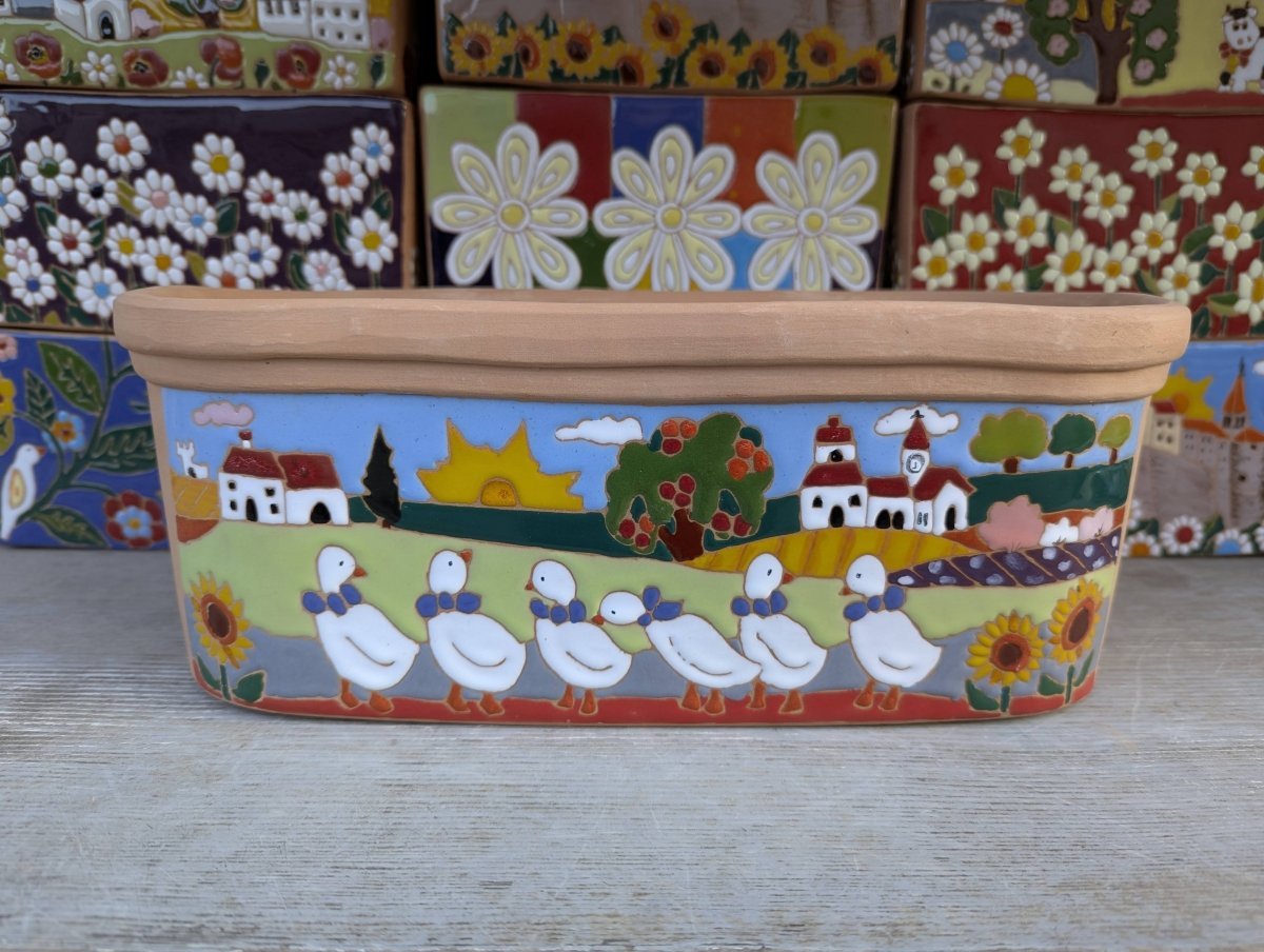 Vasi ovali 32 cm - | Idee regalo, artigianato, arredamento, design, tessuti e tombolo | Milleidee di Alessandro Magrini, Anghiari, Toscana