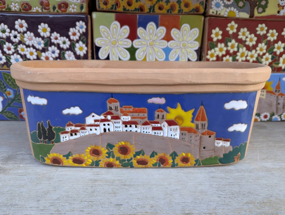 Vasi ovali 32 cm - | Idee regalo, artigianato, arredamento, design, tessuti e tombolo | Milleidee di Alessandro Magrini, Anghiari, Toscana