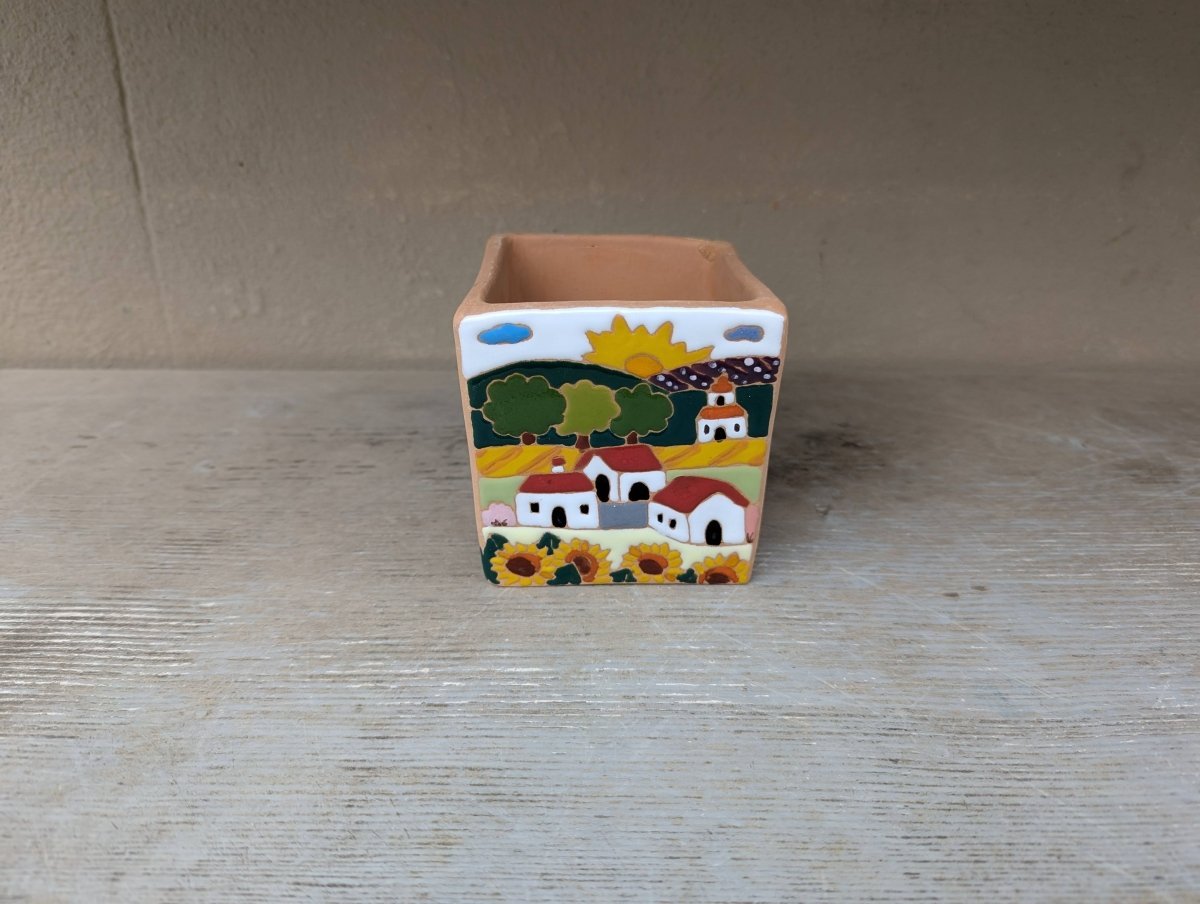 Vasi quadrati 9 cm - | Idee regalo, artigianato, arredamento, design, tessuti e tombolo | Milleidee di Alessandro Magrini, Anghiari, Toscana