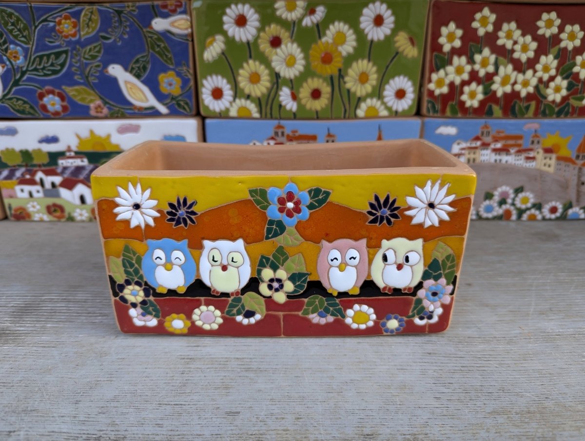 Vasi rettangolari 20 cm - | Idee regalo, artigianato, arredamento, design, tessuti e tombolo | Milleidee di Alessandro Magrini, Anghiari, Toscana