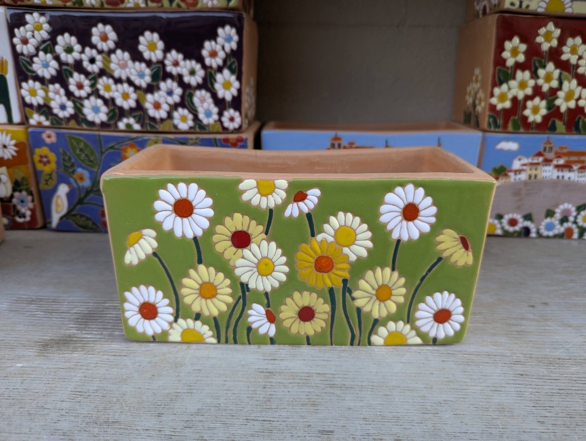Vasi rettangolari 20 cm - | Idee regalo, artigianato, arredamento, design, tessuti e tombolo | Milleidee di Alessandro Magrini, Anghiari, Toscana