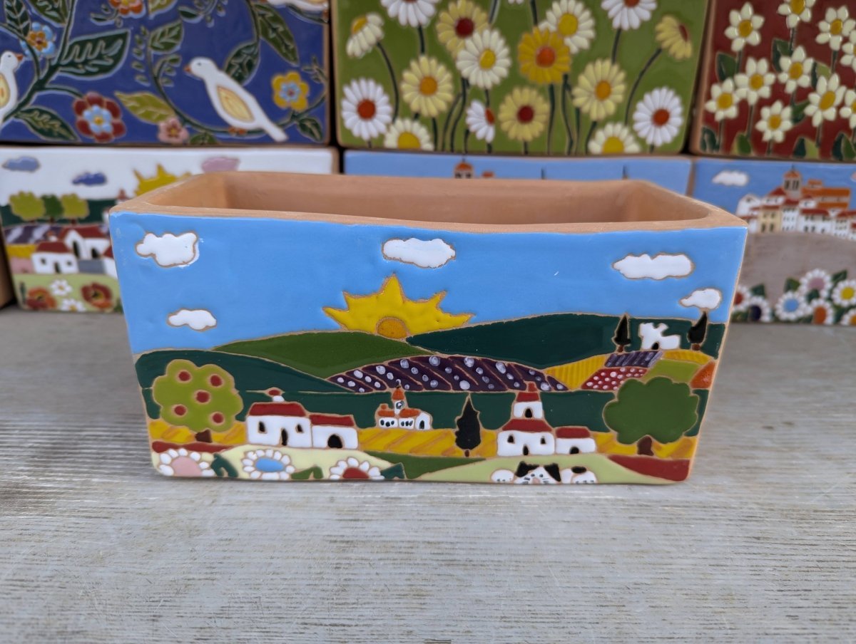 Vasi rettangolari 20 cm - | Idee regalo, artigianato, arredamento, design, tessuti e tombolo | Milleidee di Alessandro Magrini, Anghiari, Toscana