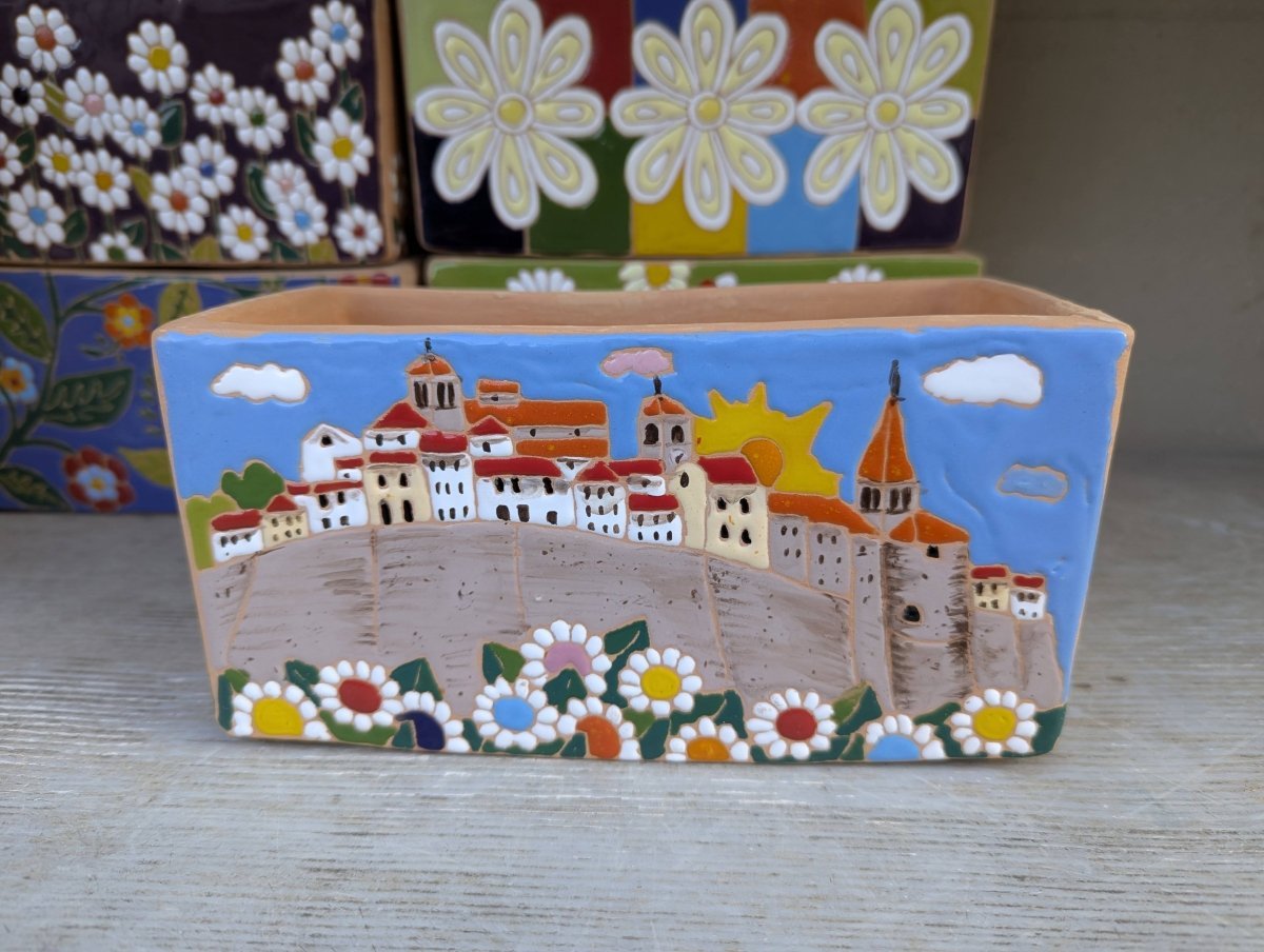 Vasi rettangolari 20 cm - | Idee regalo, artigianato, arredamento, design, tessuti e tombolo | Milleidee di Alessandro Magrini, Anghiari, Toscana