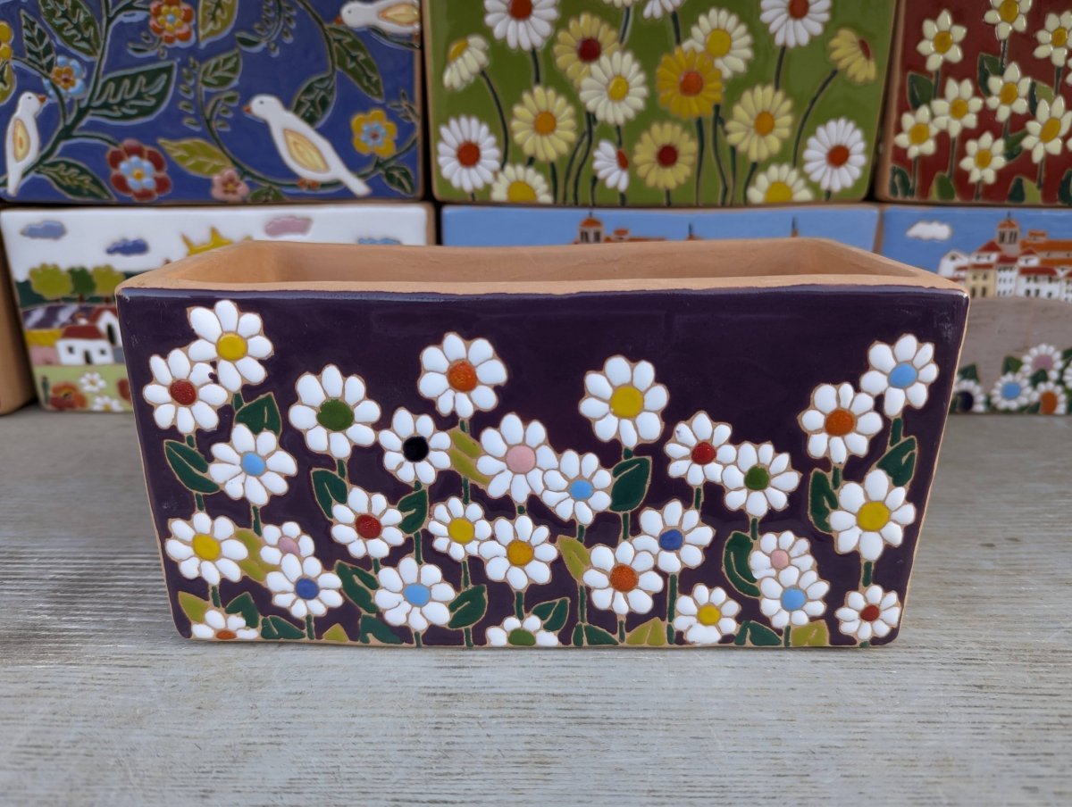 Vasi rettangolari 20 cm - | Idee regalo, artigianato, arredamento, design, tessuti e tombolo | Milleidee di Alessandro Magrini, Anghiari, Toscana