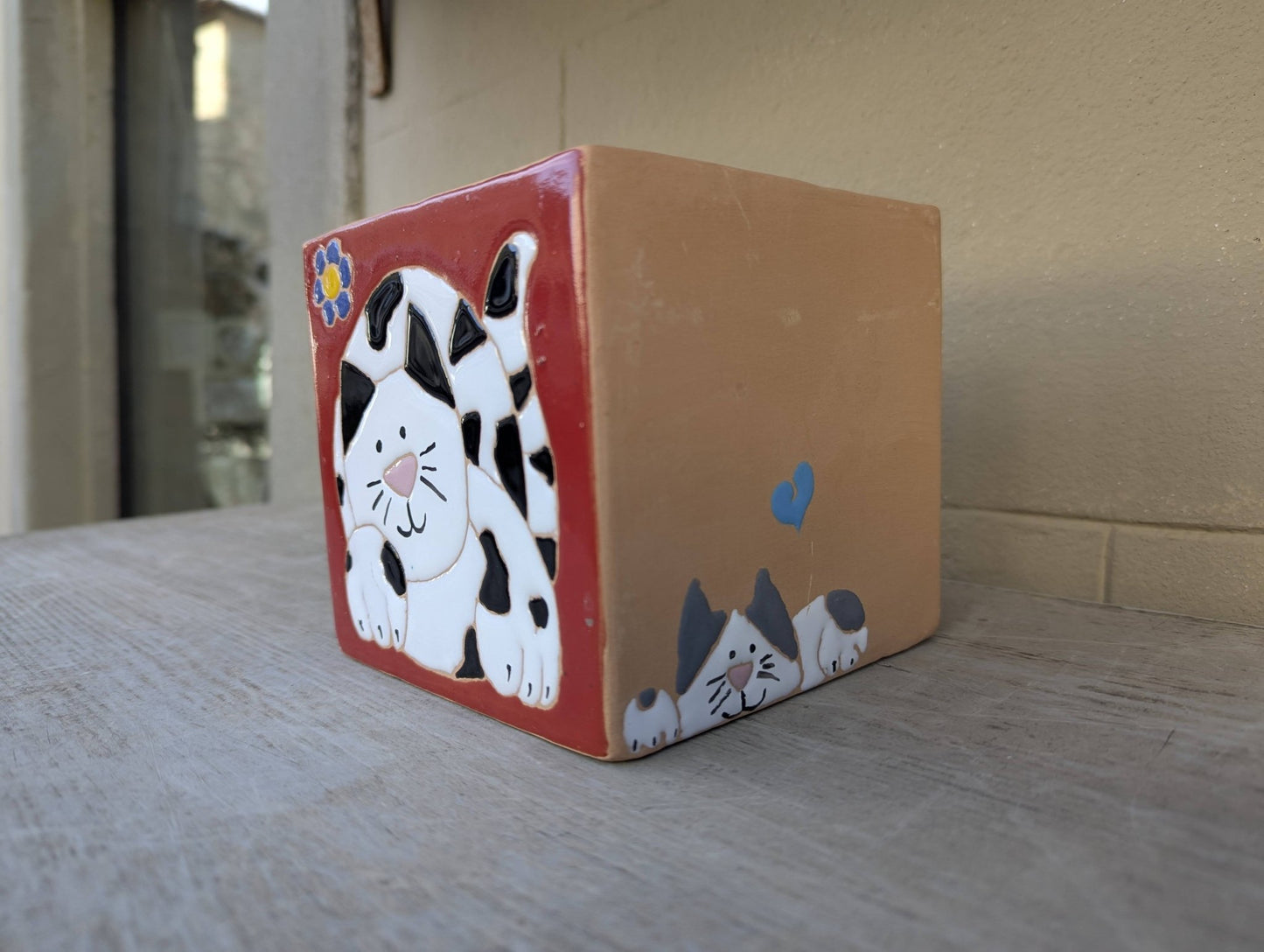 Vaso quadrato 13 cm - | Idee regalo, artigianato, arredamento, design, tessuti e tombolo | Milleidee di Alessandro Magrini, Anghiari, Toscana