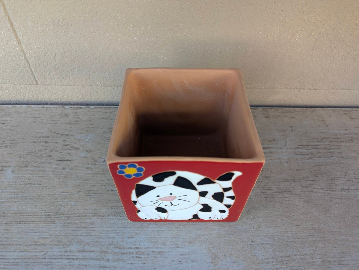 Vaso quadrato 13 cm - | Idee regalo, artigianato, arredamento, design, tessuti e tombolo | Milleidee di Alessandro Magrini, Anghiari, Toscana