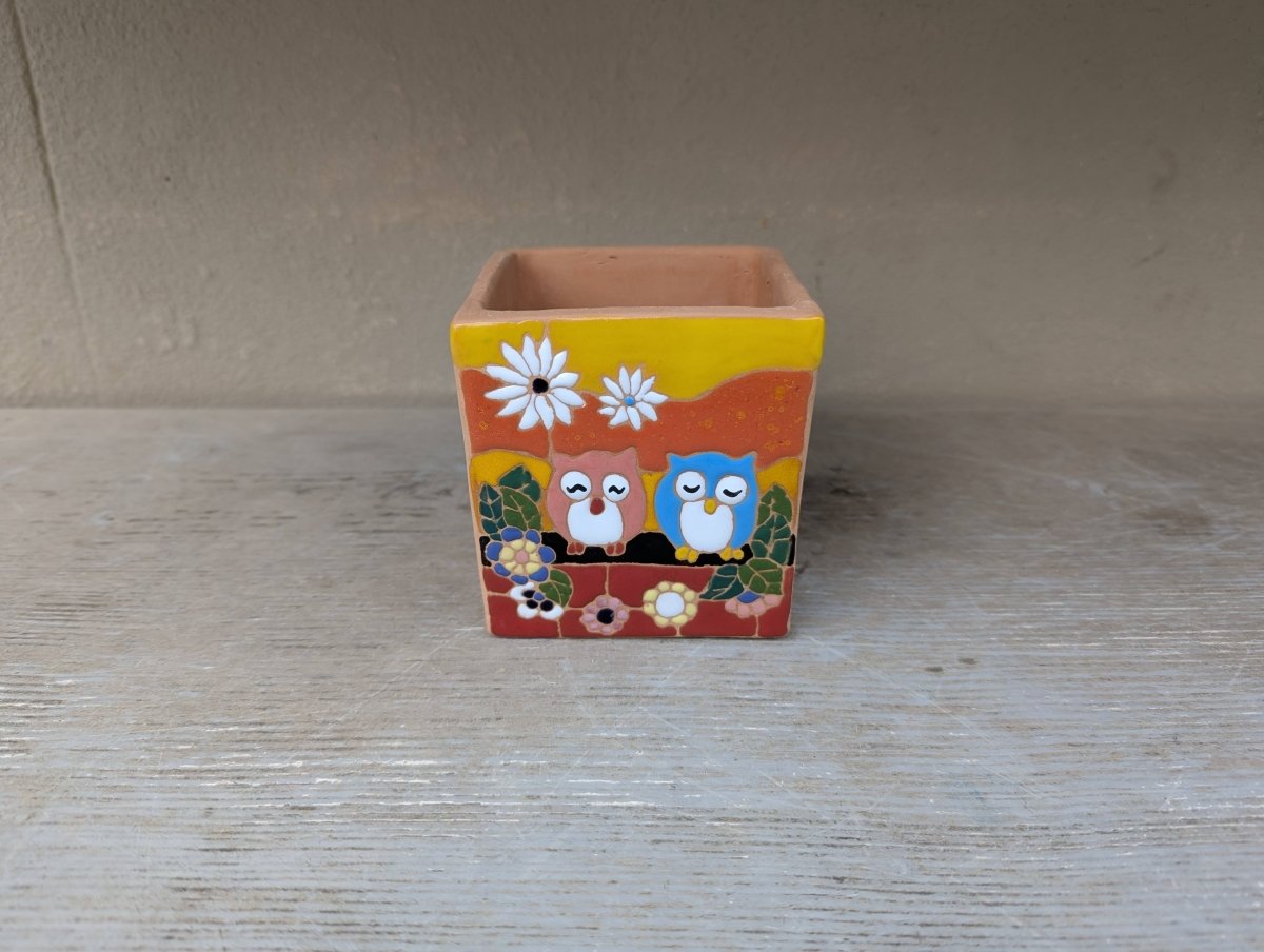 Vaso quadrato 9 cm Animali - | Idee regalo, artigianato, arredamento, design, tessuti e tombolo | Milleidee di Alessandro Magrini, Anghiari, Toscana