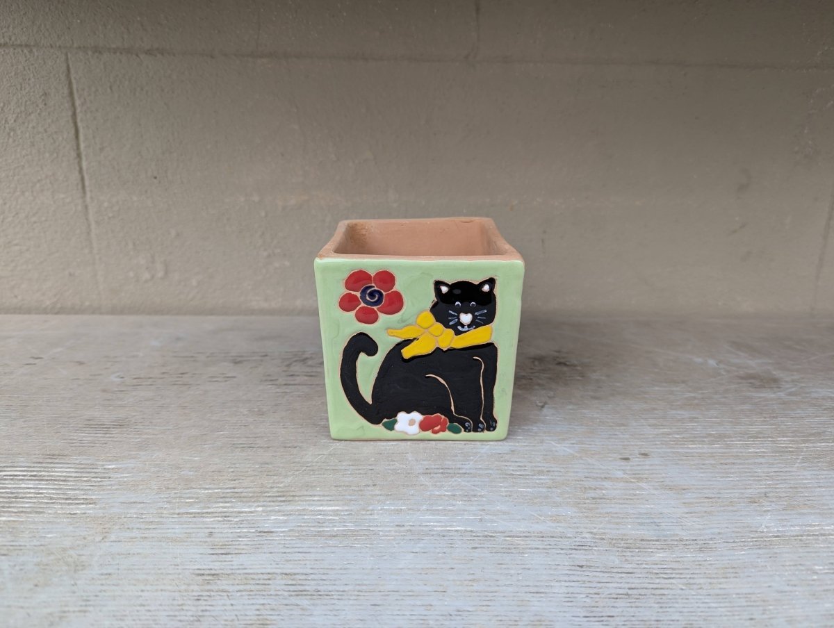 Vaso quadrato 9 cm Animali - | Idee regalo, artigianato, arredamento, design, tessuti e tombolo | Milleidee di Alessandro Magrini, Anghiari, Toscana