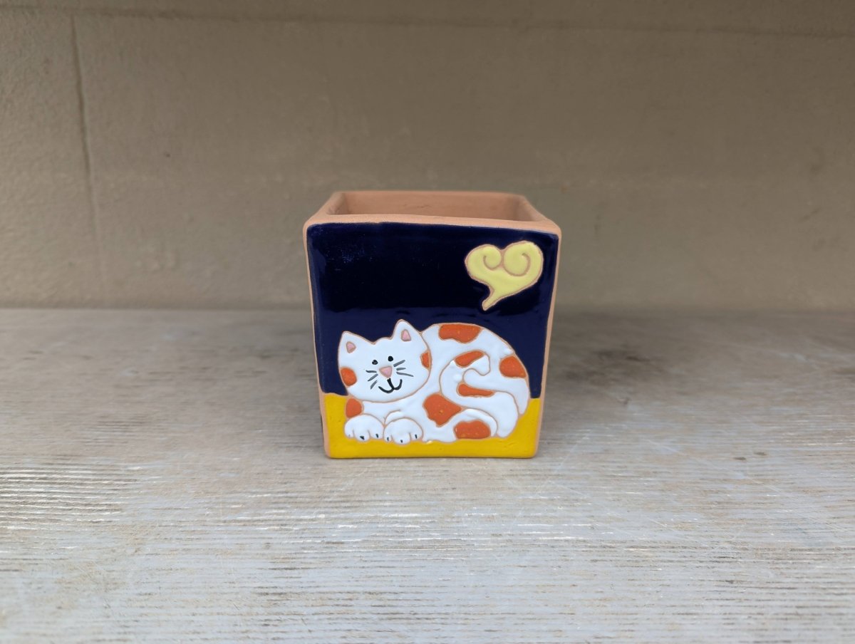 Vaso quadrato 9 cm Animali - | Idee regalo, artigianato, arredamento, design, tessuti e tombolo | Milleidee di Alessandro Magrini, Anghiari, Toscana