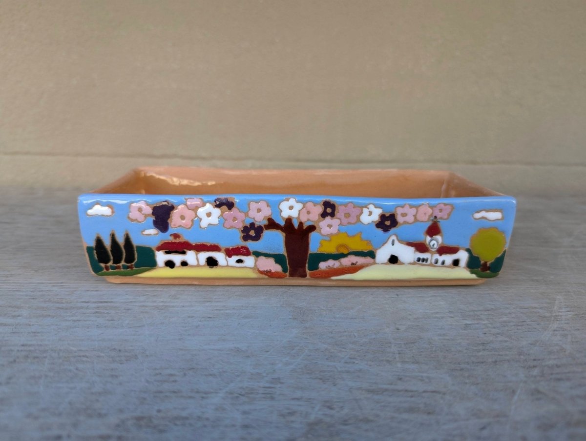 Vaso rettangolare 18 cm - | Idee regalo, artigianato, arredamento, design, tessuti e tombolo | Milleidee di Alessandro Magrini, Anghiari, Toscana