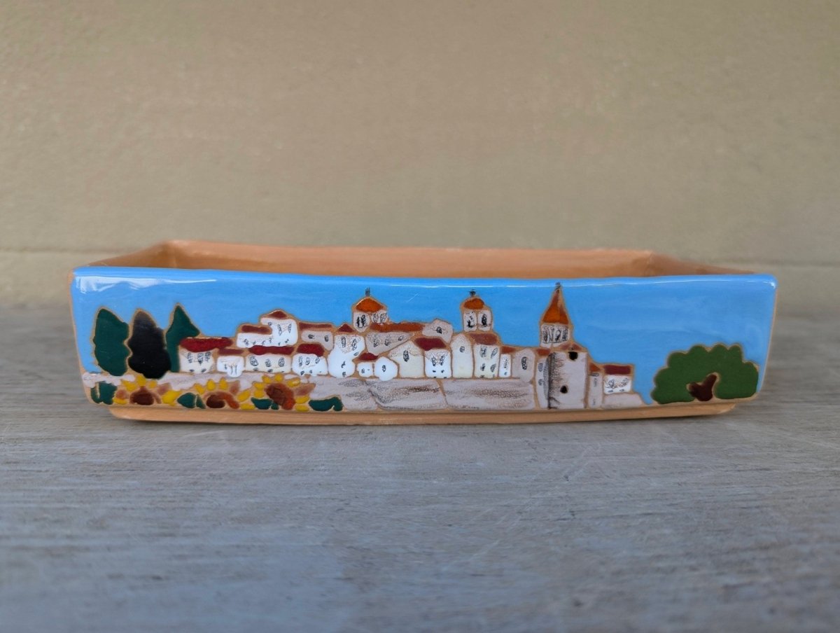 Vaso rettangolare 18 cm - | Idee regalo, artigianato, arredamento, design, tessuti e tombolo | Milleidee di Alessandro Magrini, Anghiari, Toscana