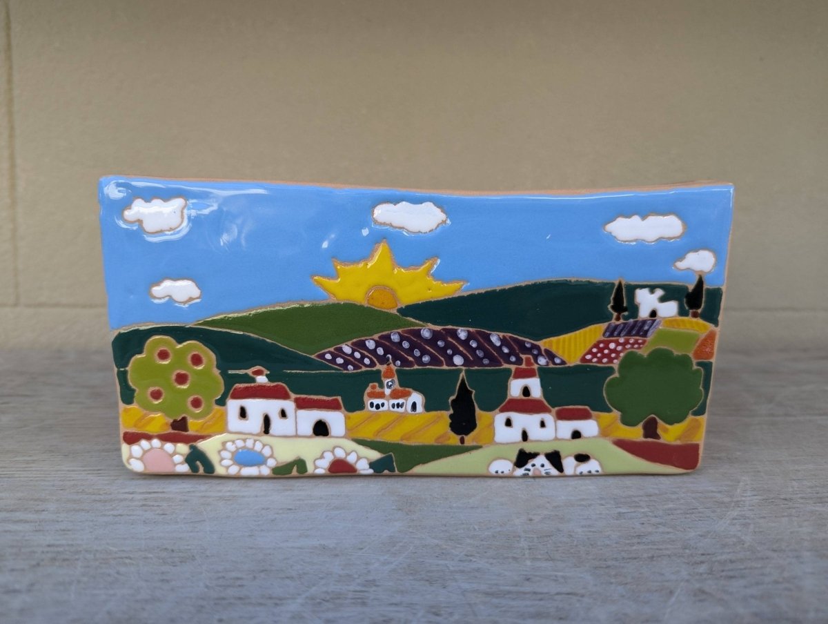 Vaso rettangolare 20 cm - | Idee regalo, artigianato, arredamento, design, tessuti e tombolo | Milleidee di Alessandro Magrini, Anghiari, Toscana