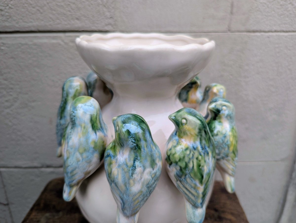 Vaso Uccelli - | Idee regalo, artigianato, arredamento, design, tessuti e tombolo | Milleidee di Alessandro Magrini, Anghiari, Toscana