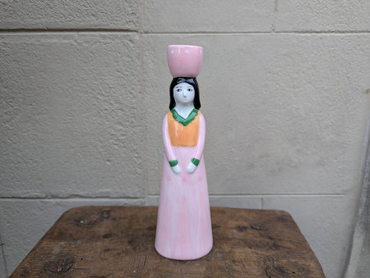 Donna porta candela - | Idee regalo, artigianato, arredamento, design, tessuti e tombolo | Milleidee di Alessandro Magrini, Anghiari, Toscana