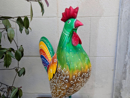 Gallo decorato - | Idee regalo, artigianato, arredamento, design, tessuti e tombolo | Milleidee di Alessandro Magrini, Anghiari, Toscana