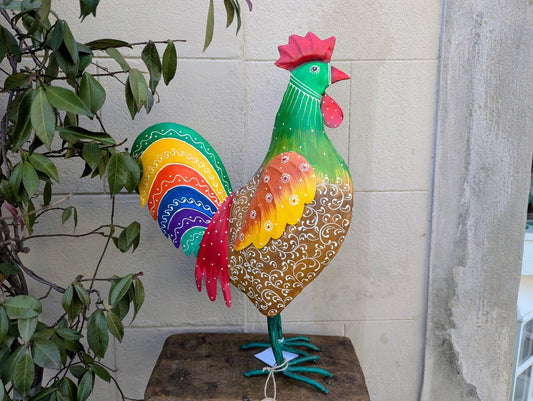 Gallo decorato - | Idee regalo, artigianato, arredamento, design, tessuti e tombolo | Milleidee di Alessandro Magrini, Anghiari, Toscana