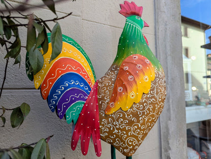 Gallo decorato - | Idee regalo, artigianato, arredamento, design, tessuti e tombolo | Milleidee di Alessandro Magrini, Anghiari, Toscana