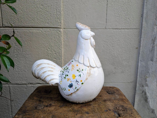 Gallo primavera in ceramica - | Idee regalo, artigianato, arredamento, design, tessuti e tombolo | Milleidee di Alessandro Magrini, Anghiari, Toscana